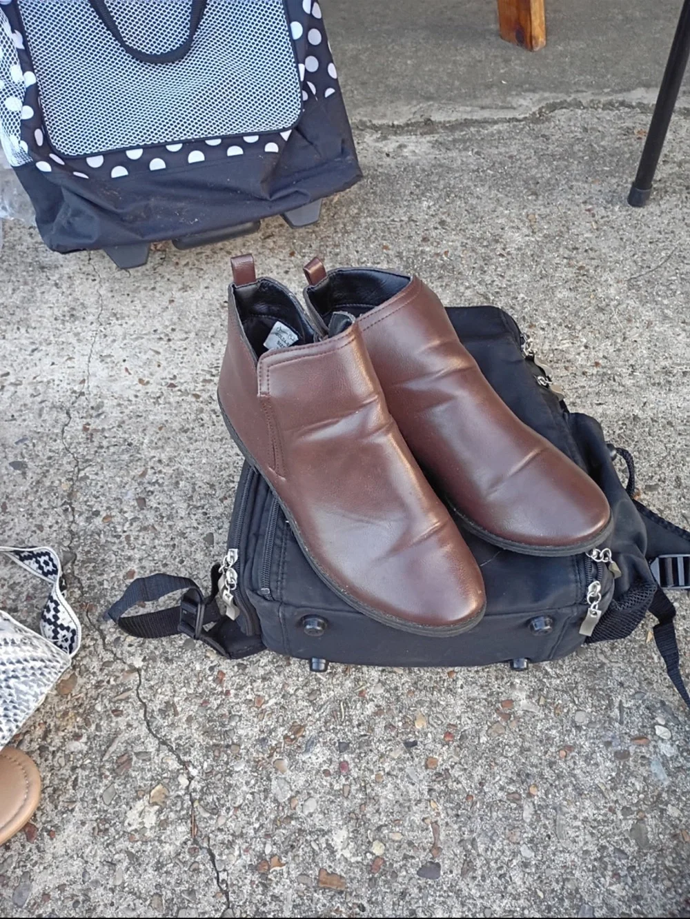 Men's Brown Leather Slip-On Chelsea Boots